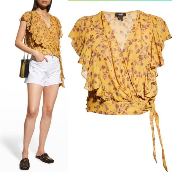 PAIGE Trista Floral Wrap Blouse - Picture 2 of 4